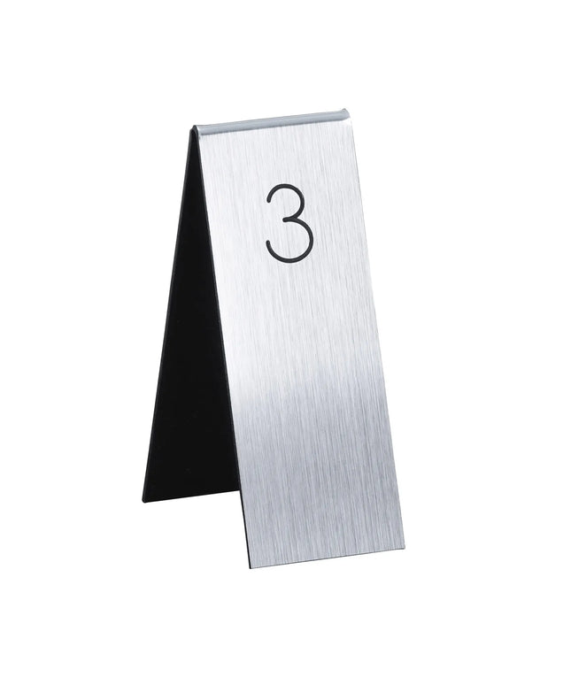 Biển Số Bàn Hình Tam Giác Cal-Mil 22623-10 4.4 cm, Dãy Số Tùy Chọn, Bạc/Đen