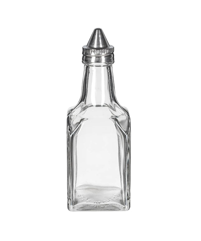 Bình Đựng Dầu Giấm Tablecraft 600 177 ml Nắp Inox - Thủy Tinh, Trong Suốt