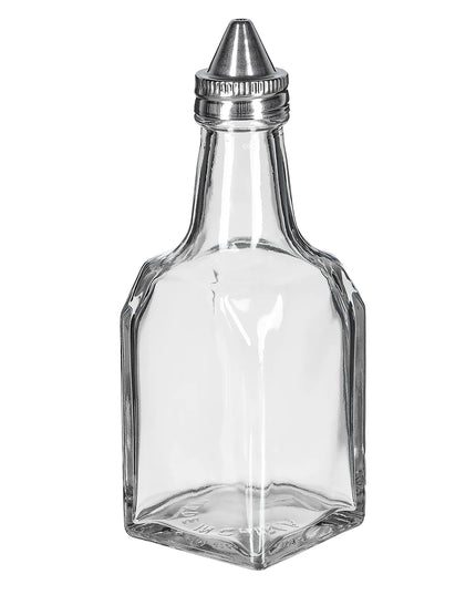 Bình Đựng Dầu Giấm Tablecraft 600 177 ml Nắp Inox - Thủy Tinh, Trong Suốt