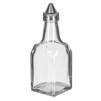 Bình Đựng Dầu Giấm Tablecraft 600 177 ml Nắp Inox - Thủy Tinh, Trong Suốt
