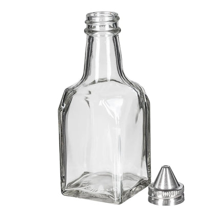 Bình Đựng Dầu Giấm Tablecraft 600 177 ml Nắp Inox - Thủy Tinh, Trong Suốt