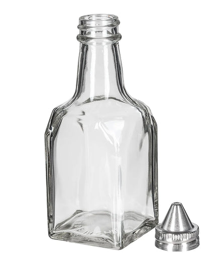 Bình Đựng Dầu Giấm Tablecraft 600 177 ml Nắp Inox - Thủy Tinh, Trong Suốt