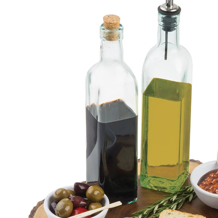 Bình Đựng Dầu Giấm Tablecraft 616 473 ml Nút Bần - Thủy Tinh, Xanh Lá Nhạt
