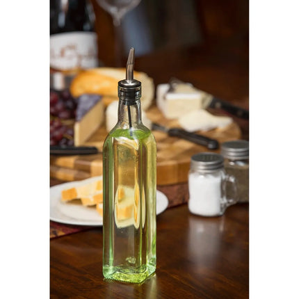 Bình Đựng Dầu Giấm Tablecraft 9085 251 ml Vòi Rót Inox - Thủy Tinh, Xanh Lá Nhạt