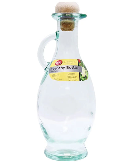 Bình Đựng Dầu Giấm Tablecraft H9220 237 ml Nút Bần - Thủy Tinh, Xanh Lá Nhạt