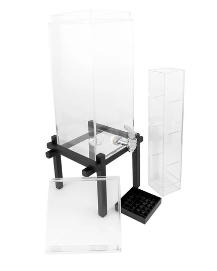Bình Đựng Nước Cal-Mil 1132-3INF-13 11.4 lít Bình Nhựa, Đế Đen, Ống Lọc Trái Cây
