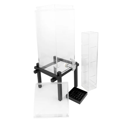 Bình Đựng Nước Cal-Mil 1132-3INF-13 11.4 lít Bình Nhựa, Đế Đen, Ống Lọc Trái Cây