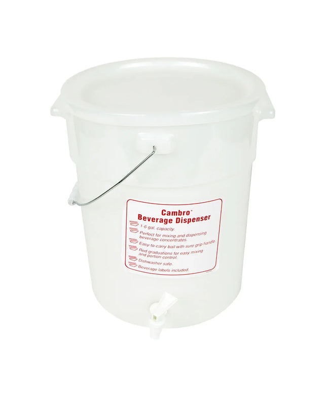 Bình Đựng Nước Cambro DSPR6148 22.7 lít - Thân Nhựa, Không Đế