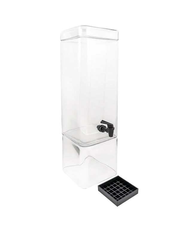 Bình Đựng Nước Thủy Tinh Cal-Mil 1112-3INF Vuông 11.4 lít Ngăn Infuser - Trong Suốt