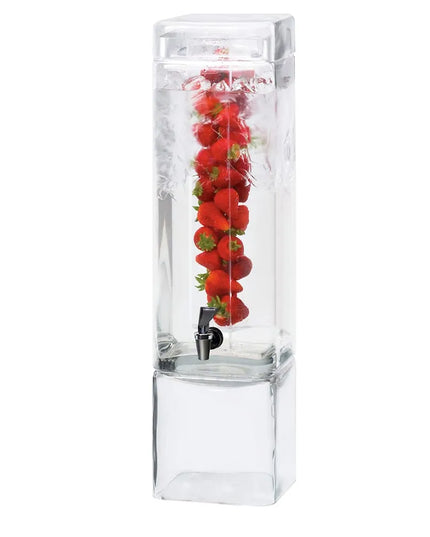 Bình Đựng Nước Thủy Tinh Cal-Mil 1112-3INF Vuông 11.4 lít Ngăn Infuser - Trong Suốt