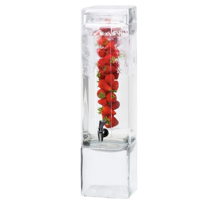 Bình Đựng Nước Thủy Tinh Cal-Mil 1112-3INF Vuông 11.4 lít Ngăn Infuser - Trong Suốt