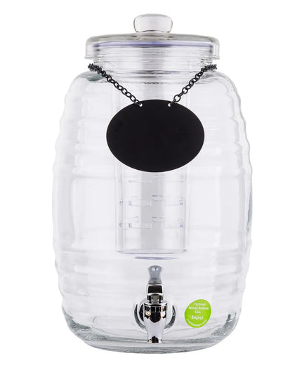Bình Đựng Nước Thủy Tinh Cal-Mil Tablecraft BDG1000 Beehive™ Tròn 9.5 lít Kèm Infuser - Trong Suốt