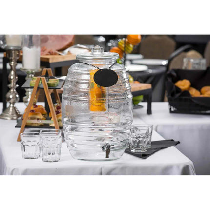 Bình Đựng Nước Thủy Tinh Cal-Mil Tablecraft BDG1000 Beehive™ Tròn 9.5 lít Kèm Infuser - Trong Suốt