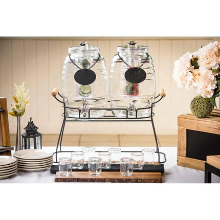 Bình Đựng Nước Thủy Tinh Cal-Mil Tablecraft BDG1000 Beehive™ Tròn 9.5 lít Kèm Infuser - Trong Suốt