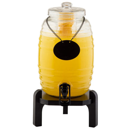 Bình Đựng Nước Thủy Tinh Cal-Mil Tablecraft BDG1000 Beehive™ Tròn 9.5 lít Kèm Infuser - Trong Suốt