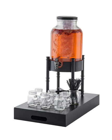 Bình Đựng Nước Thủy Tinh Tablecraft 10090 Industrial Collection™ Tròn 7.6 lít Kèm Lõi Đá & Infuser - Trong Suốt