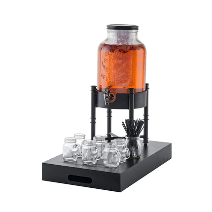 Bình Đựng Nước Thủy Tinh Tablecraft 10090 Industrial Collection™ Tròn 7.6 lít Kèm Lõi Đá & Infuser - Trong Suốt