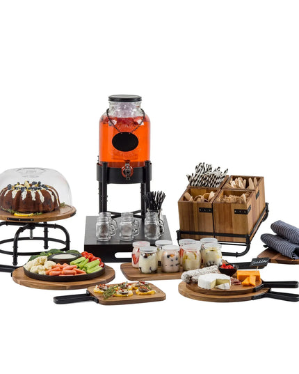 Bình Đựng Nước Thủy Tinh Tablecraft 10090 Industrial Collection™ Tròn 7.6 lít Kèm Lõi Đá & Infuser - Trong Suốt