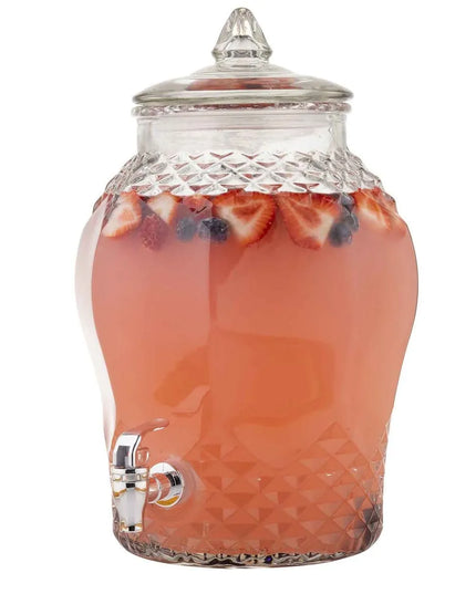 Bình Đựng Nước Thủy Tinh Tablecraft 10699 Tròn 7.6 lít - Trong Suốt