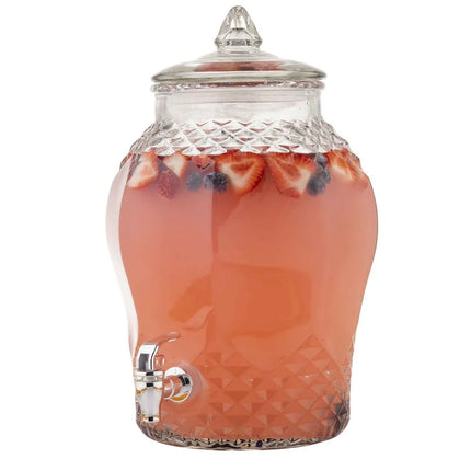 Bình Đựng Nước Thủy Tinh Tablecraft 10699 Tròn 7.6 lít - Trong Suốt