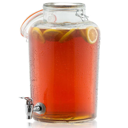 Bình Đựng Nước Thủy Tinh Tablecraft BDG2000 Rustic Country™ Tròn 7.6 lít - Trong Suốt