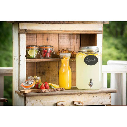 Bình Đựng Nước Thủy Tinh Tablecraft BDG3000 Mason Jar™ Tròn 7.6 lít Kèm Infuser - Trong Suốt