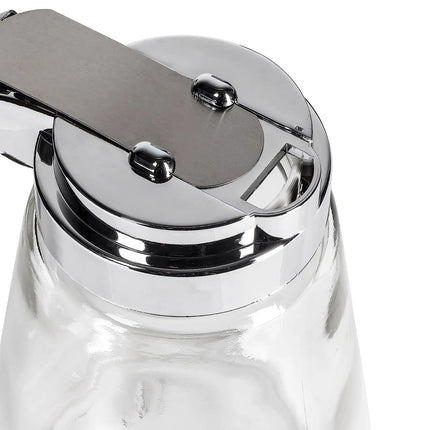 Bình Đựng Siro Chống Nhỏ Giọt Tablecraft 1371CP Trụ Tròn 355 ml - Thủy Tinh, Nắp ABS Mạ Chrome