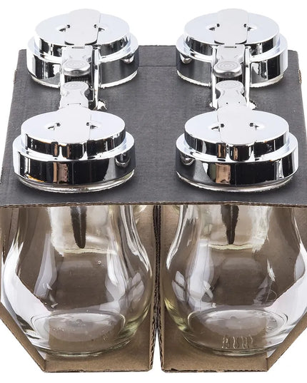 Bình Đựng Siro Chống Nhỏ Giọt Tablecraft C406-4 Cash & Carry Giọt Nước 177 ml - Thủy Tinh, Nắp Mạ Chrome