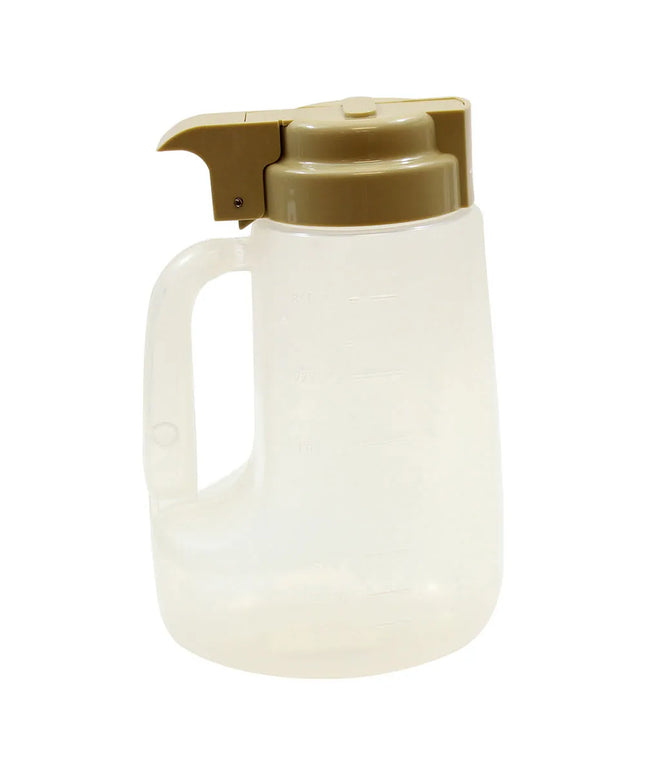Bình Đựng Siro Chống Nhỏ Giọt Tablecraft PP32BE Option™ Tròn 946 ml - Nhựa Polypropylene, Nắp Nhựa Beige