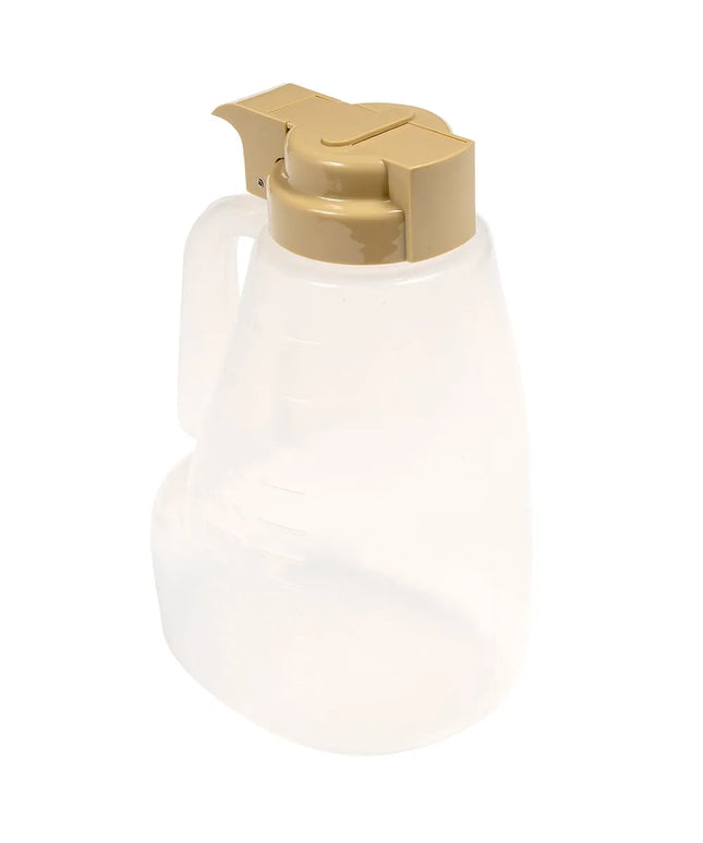 Bình Đựng Siro Chống Nhỏ Giọt Tablecraft PP64BE Option™ Tròn 1.9 l - Nhựa Polypropylene, Nắp Nhựa Beige