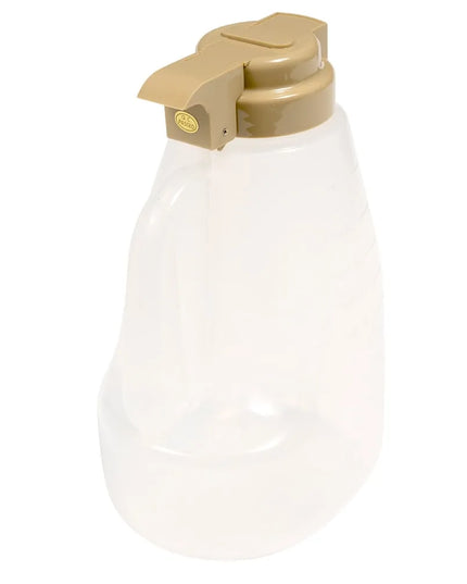 Bình Đựng Siro Chống Nhỏ Giọt Tablecraft PP64BE Option™ Tròn 1.9 l - Nhựa Polypropylene, Nắp Nhựa Beige