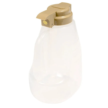 Bình Đựng Siro Chống Nhỏ Giọt Tablecraft PP64BE Option™ Tròn 1.9 l - Nhựa Polypropylene, Nắp Nhựa Beige