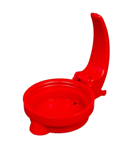 Bình Đựng Siro Chống Nhỏ Giọt Vollrath 632-02 Dripcut® Cafe Color Trụ Tròn 946 ml - Nhựa Polyethylene Trắng, Nắp Nhựa Đỏ