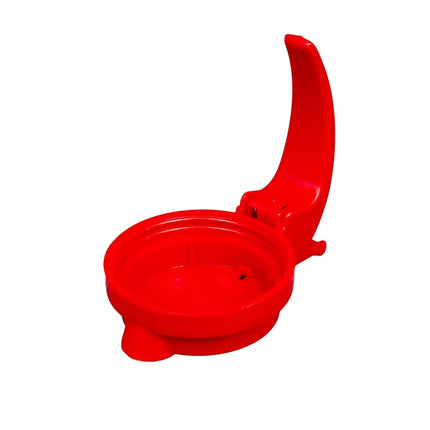 Bình Đựng Siro Chống Nhỏ Giọt Vollrath 632-02 Dripcut® Cafe Color Trụ Tròn 946 ml - Nhựa Polyethylene Trắng, Nắp Nhựa Đỏ