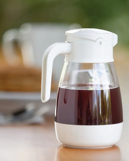 Bình Đựng Siro Dạng Trụ Service Ideas Syrup Saver™ SY916WH 473 ml - Nhựa, Nắp Nhựa Trắng