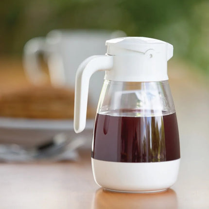 Bình Đựng Siro Dạng Trụ Service Ideas Syrup Saver™ SY916WH 473 ml - Nhựa, Nắp Nhựa Trắng