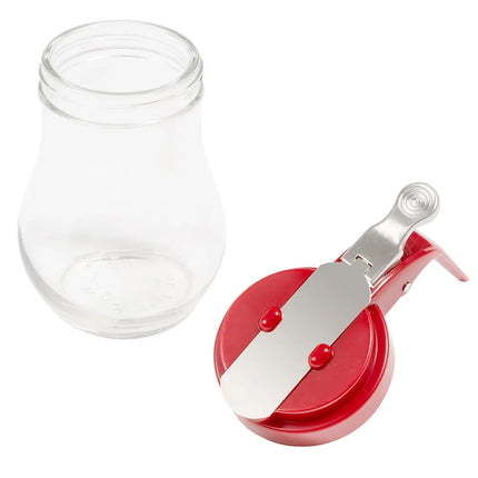 Bình Đựng Sốt Dạng Giọt Nước Tablecraft 406RE 177 ml - Thủy Tinh, Nắp ABS Đỏ