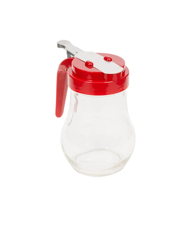 Bình Đựng Sốt Dạng Giọt Nước Vollrath 614-02 Dripcut® 414 ml - Thủy Tinh, Nắp Nhựa Đỏ