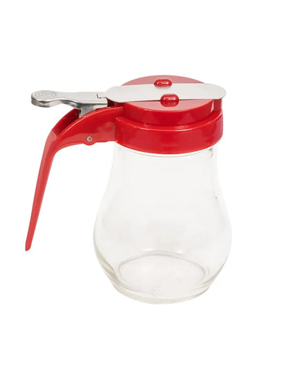 Bình Đựng Sốt Dạng Giọt Nước Vollrath 614-02 Dripcut® 414 ml - Thủy Tinh, Nắp Nhựa Đỏ