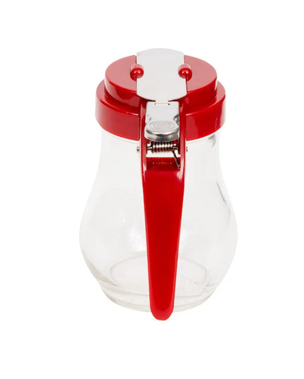 Bình Đựng Sốt Dạng Giọt Nước Vollrath 614-02 Dripcut® 414 ml - Thủy Tinh, Nắp Nhựa Đỏ