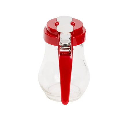 Bình Đựng Sốt Dạng Giọt Nước Vollrath 614-02 Dripcut® 414 ml - Thủy Tinh, Nắp Nhựa Đỏ