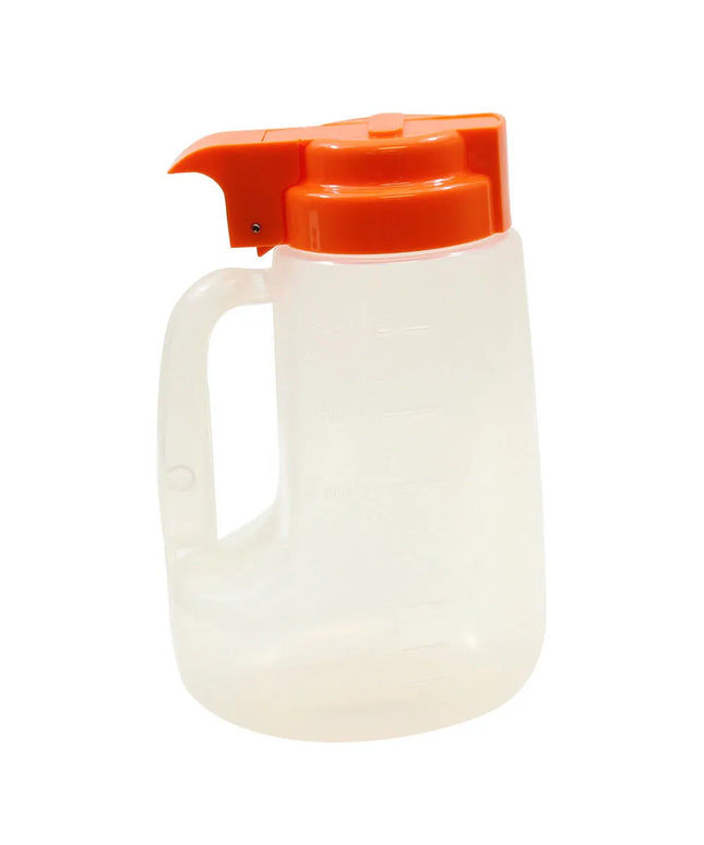 Bình Đựng Sốt Dạng Tròn Tablecraft PP32X Option™ 946 ml - Nhựa Polypropylene, Nắp Nhựa Cam