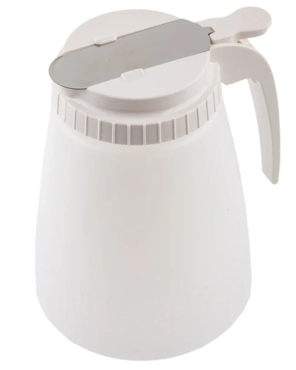 Bình Đựng Syrup Chống Nhỏ Giọt Đa Năng Tablecraft 748W Hình Trụ 1.4 l - Polyethylene Trắng, Nắp ABS Trắng