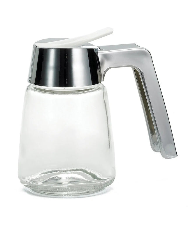 Bình Đựng Syrup Chống Nhỏ Giọt Tablecraft 1270 Hình Trụ 237 ml - Thủy Tinh, Nắp ABS Mạ Chrome