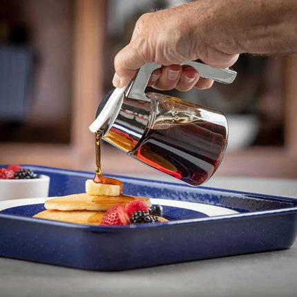 Bình Đựng Syrup Chống Nhỏ Giọt Tablecraft 1270 Hình Trụ 237 ml - Thủy Tinh, Nắp ABS Mạ Chrome