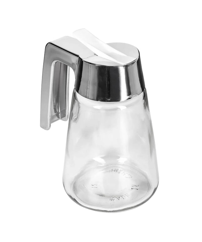 Bình Đựng Syrup Chống Nhỏ Giọt Tablecraft 1271 Hình Trụ 355 ml - Thủy Tinh, Nắp ABS Mạ Chrome