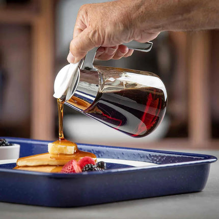 Bình Đựng Syrup Chống Nhỏ Giọt Tablecraft 1271 Hình Trụ 355 ml - Thủy Tinh, Nắp ABS Mạ Chrome