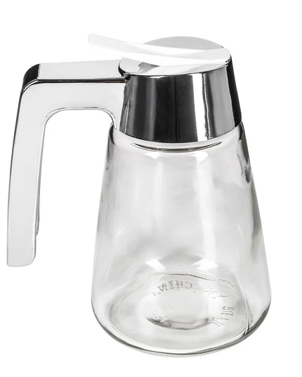 Bình Đựng Syrup Chống Nhỏ Giọt Tablecraft 1271 Hình Trụ 355 ml - Thủy Tinh, Nắp ABS Mạ Chrome