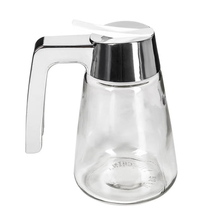 Bình Đựng Syrup Chống Nhỏ Giọt Tablecraft 1271 Hình Trụ 355 ml - Thủy Tinh, Nắp ABS Mạ Chrome