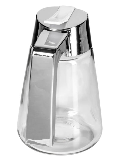 Bình Đựng Syrup Chống Nhỏ Giọt Tablecraft 1271 Hình Trụ 355 ml - Thủy Tinh, Nắp ABS Mạ Chrome